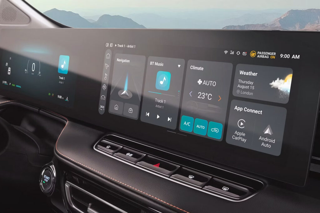 Das digitale Display des MG HS beitet einfachen Überblick während der Fahrt