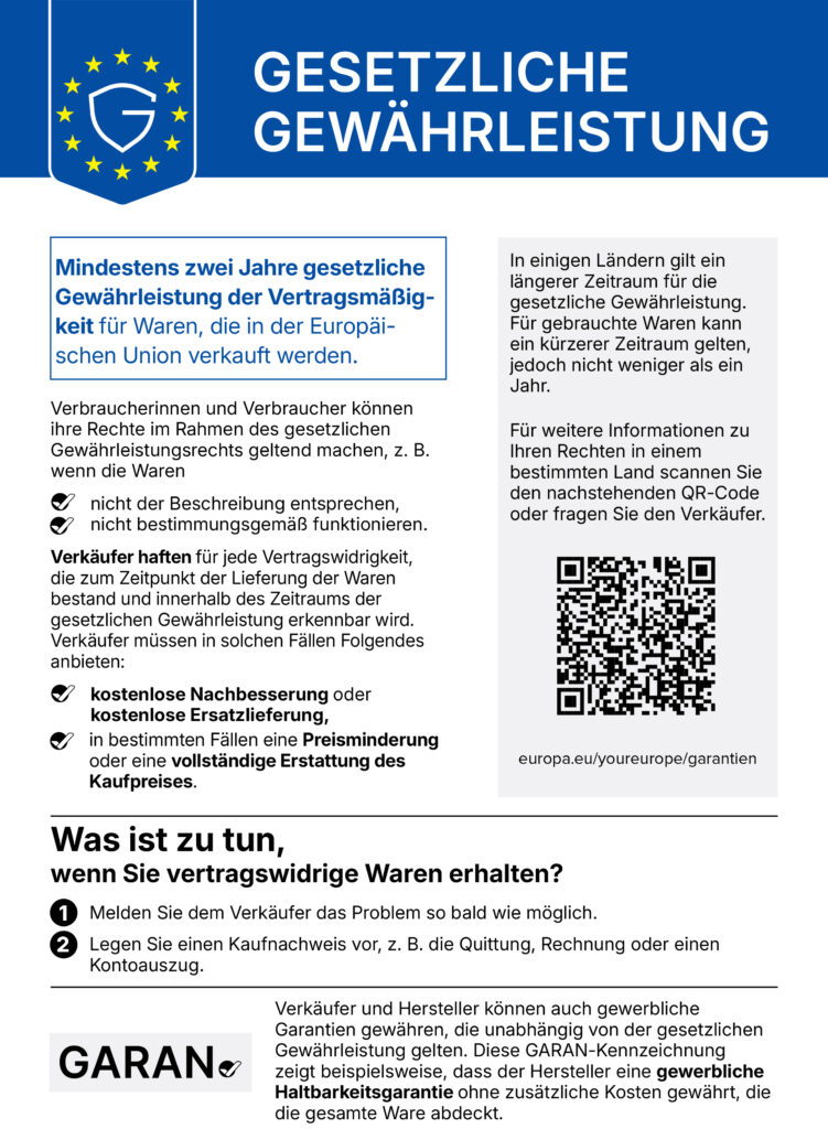 Gesetzliche Gewährleistung